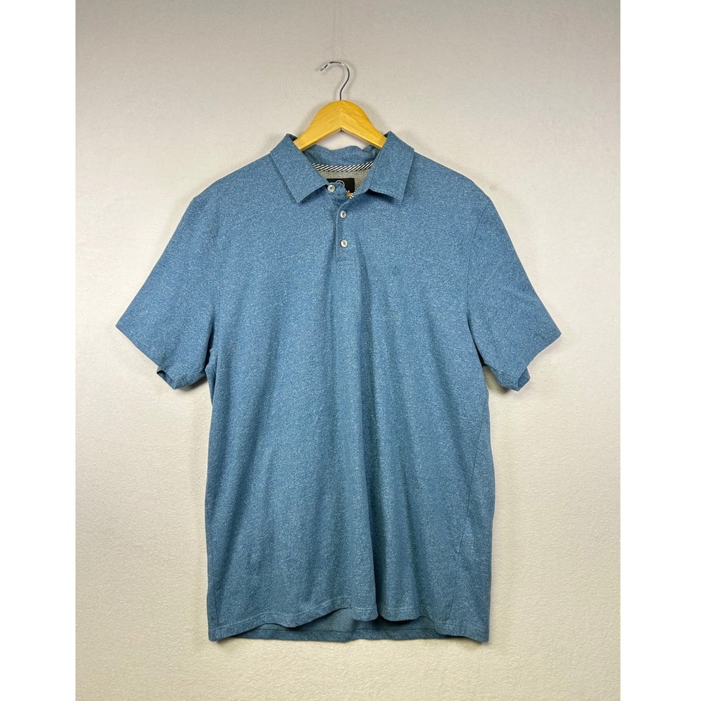 Volcom Mens XL-TG‎ True To This Short Sleeve Heather Blue Polo Shirt
